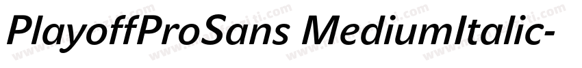 PlayoffProSans MediumItalic字体转换